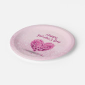 Assiettes En Carton Lovely Heart Heureuse Sainte-Valentin rose Hyacint (Angle)