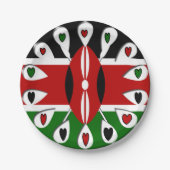 Assiettes En Carton Lovely Hearts Kenya Plaques de papier (Devant)