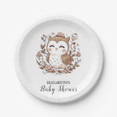 Assiettes En Carton Lovely Mystical Owl Baby shower (Devant)