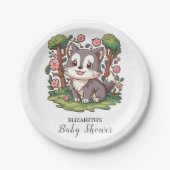 Assiettes En Carton Lovely Mystical Wolf Baby shower (Devant)