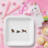 Assiettes En Carton lr chocolate lab bande dessinée (Fête)