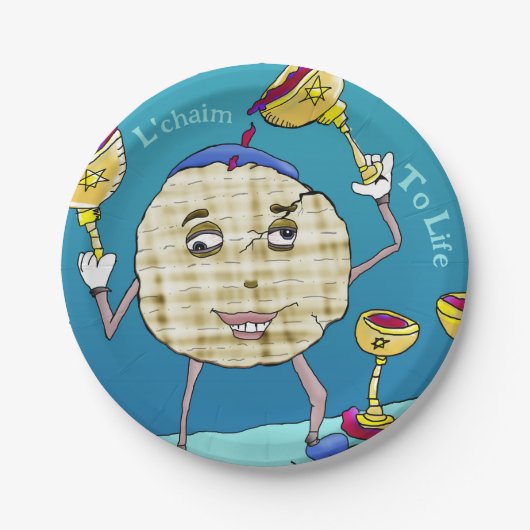 Assiettes En Carton L'tchaim Pesach (Devant)