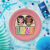 Assiettes En Carton Luau Girls (Fête)