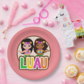 Assiettes En Carton Luau Girls (Fête)