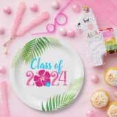 Assiettes En Carton Luau Tropical Class of 2024 Graduation Party (Fête)