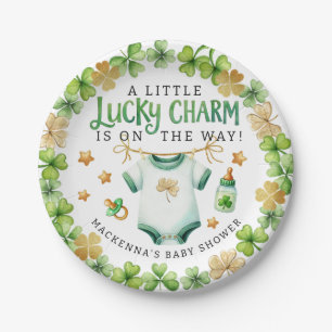 Assiettes En Carton Lucky Charm Baby shower irlandais