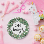 Assiettes En Carton Lucky Charm Clover Oh Baby Baby shower neutre (Fête)
