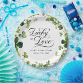 Assiettes En Carton Lucky in Love Fête des mariées Shamrock vert (Fête)