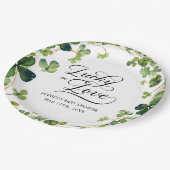 Assiettes En Carton Lucky in Love Fête des mariées Shamrock vert (Angle)