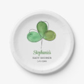 Assiettes En Carton Lucky Little Shamrock Baby shower (Devant)