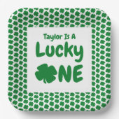Assiettes En Carton Lucky One St Patrick's Day 1er anniversaire (Recto)