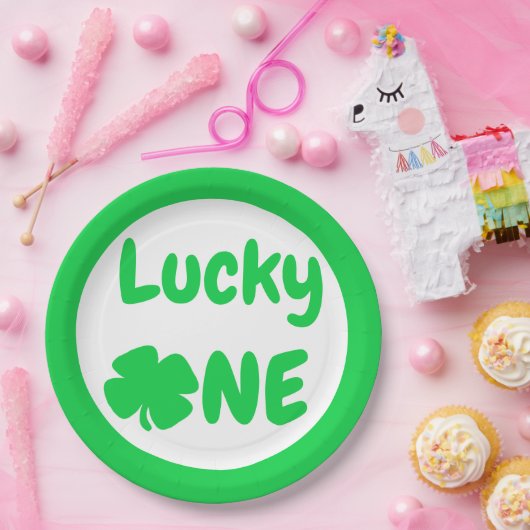 Assiettes En Carton Lucky One St Patrick's Day 1er anniversaire (Fête)