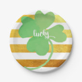 Assiettes En Carton Lucky St Patrick's Day (Devant)