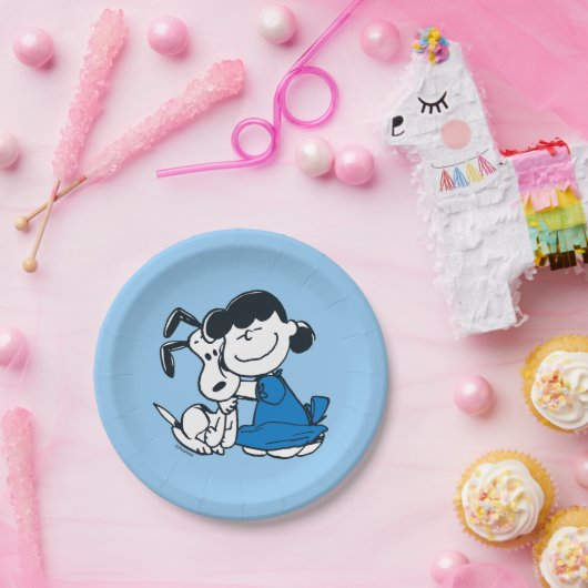 Assiettes En Carton Lucy Hugging Snoopy (Fête)