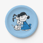 Assiettes En Carton Lucy Hugging Snoopy (Devant)