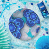 Assiettes En Carton Lumière bleue (Fête)
