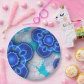 Assiettes En Carton Lumière bleue (Fête)