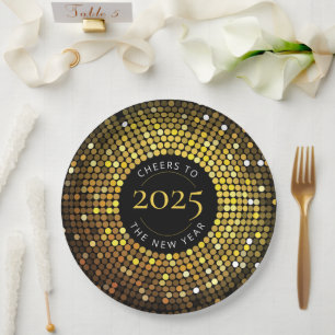 Assiettes En Carton Lumière de cercle scintillant pour la Saint-Sylves