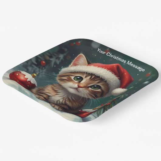 Assiettes En Carton Lumière de Noël enchantée (Angulaire)