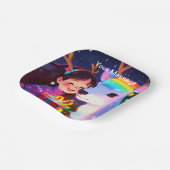 Assiettes En Carton Lumière de Noël enchantée (Angulaire)