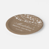 Assiettes En Carton Lumières à cordes de Fête des mariées Rustique (Angle)