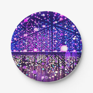 Assiettes En Carton Lumières brillantes Plaque de papier de 7 po