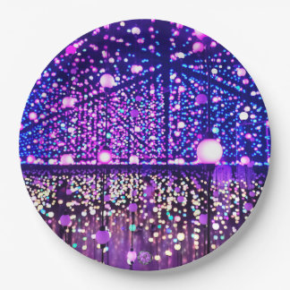 Assiettes En Carton Lumières brillantes Plaque papier de 9 po
