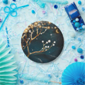 Assiettes En Carton Lumières d'arbre de soirée rustique Mariage de nui (Fête)