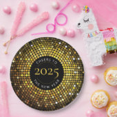 Assiettes En Carton Lumières de cercle scintillant Nouvel An (Fête)