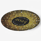 Assiettes En Carton Lumières de cercle scintillantes Nouvel An (Angle)