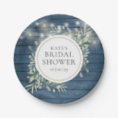 Assiettes En Carton Lumières de Chaîne Rustiques Réception de Mariée a (Devant)