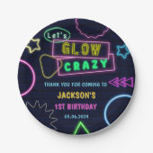 Assiettes En Carton Lumières de Neon lumineux Merci fête d'anniversair (Devant)