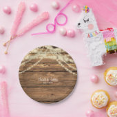 Assiettes En Carton Lumières rustiques et Mariage rustique (Fête)