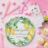 Assiettes En Carton Luncheon nuptial de fleurs de citron vert (Fête)