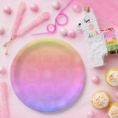 Assiettes En Carton Luncheon Paper Napkins in pink purple yellow (Fête)