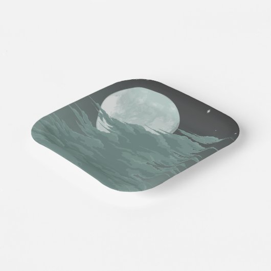 Assiettes En Carton Lune (Angulaire)