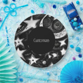 Assiettes En Carton Lune Abstraite Personnalisée Et Étoiles (Fête)