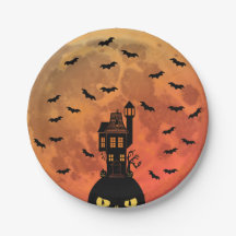 Lune de sang Haunted House Plate
