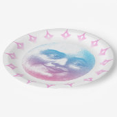 Assiettes En Carton Lune de sourire de Boho (Angle)