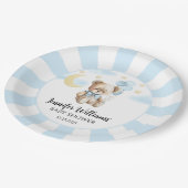 Assiettes En Carton Lune et étoiles ours en peluche plaques en papier  (Angle)