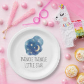 Assiettes En Carton Lune et étoiles Twinkle Twinkle Little Star (Fête)