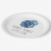 Assiettes En Carton Lune et étoiles Twinkle Twinkle Little Star (Angle)