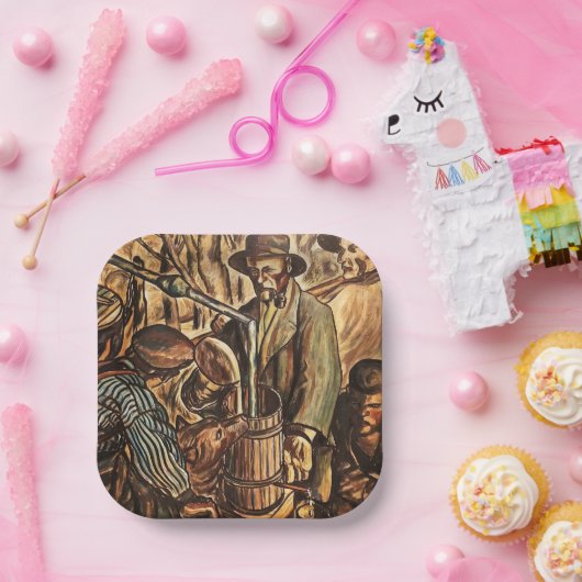 Assiettes En Carton Lune faisant blanc éclair Whiskey Liqueur (Fête)