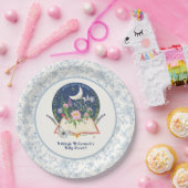 Assiettes En Carton Lune Nouveau Chapitre Commence Livre Papillon Bleu (Fête)