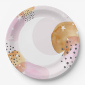 Assiettes En Carton Lune rose (Devant)