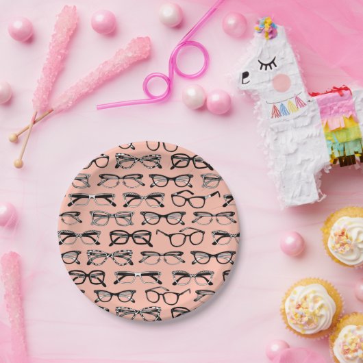 Assiettes En Carton Lunettes de vue rose pâle, Lunettes de vue, Vêteme (Fête)