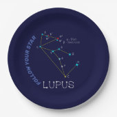 Assiettes En Carton Lupus de constellation de l'hémisphère sud (Devant)