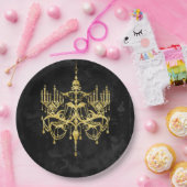 Assiettes En Carton Lustre Halloween Gold Faux-Parties scintillant (Fête)