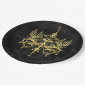 Assiettes En Carton Lustre Halloween Gold Faux-Parties scintillant (Angle)