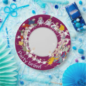 Assiettes En Carton Lutte de partie (Fête)